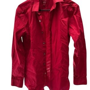 Alfani Men's Red Button-Up Shirt